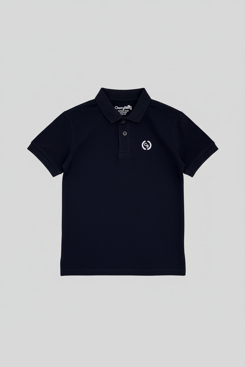 Boys' loose fit oversized polo shirt