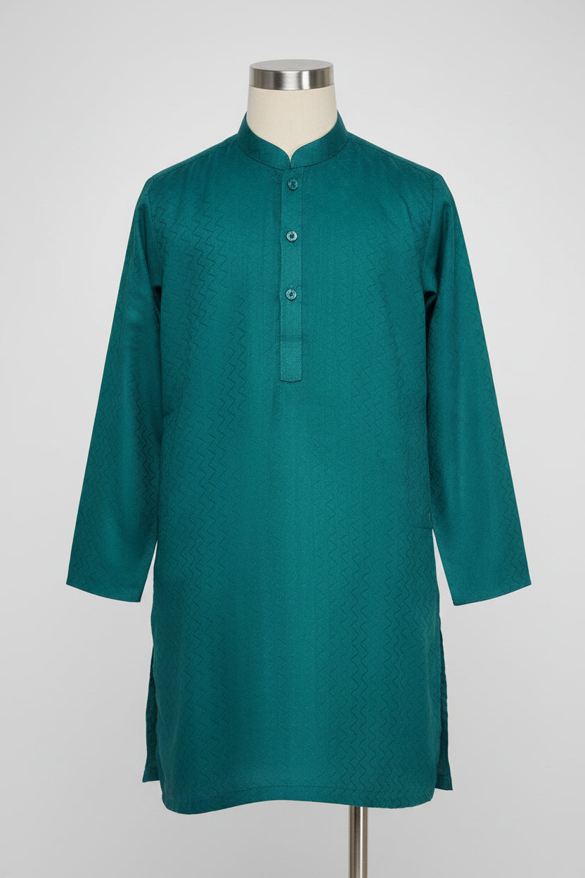 Boys dark green kurta