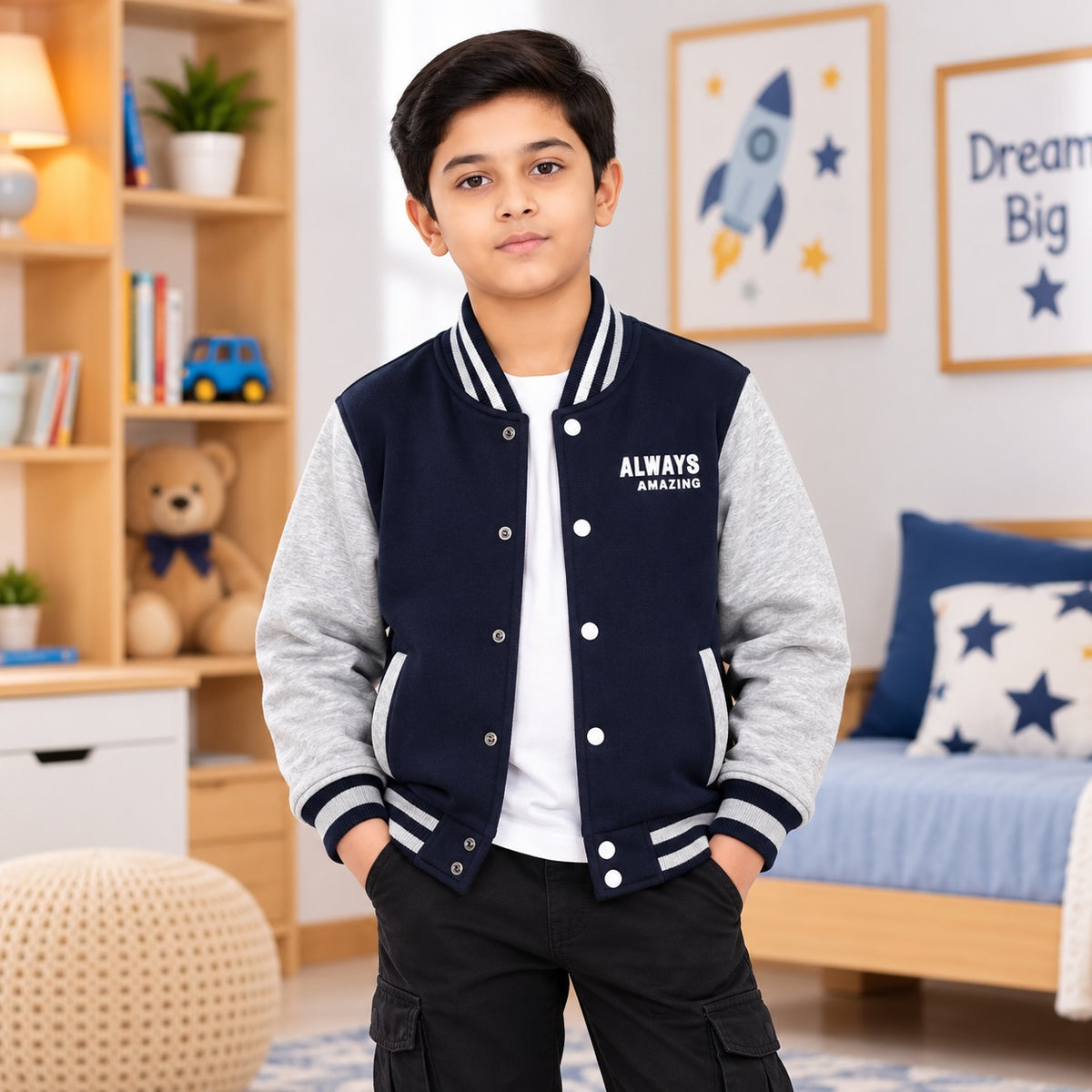 Toddlers varsity jacket