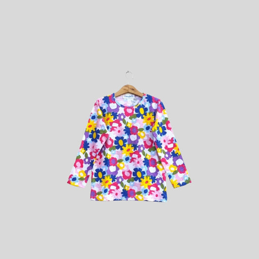 little girls flowers long sleeves t shirt
