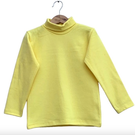 Unisex stretch yellow turtle neck T-shirt