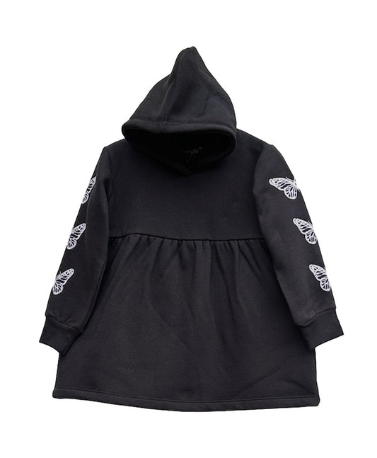 Girls butterfly print sleeves relax fit hoodie