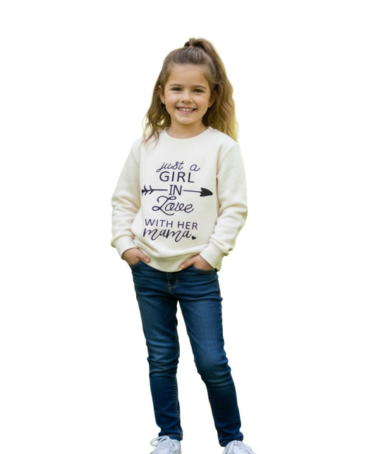 girl love with her mom sweatshirt