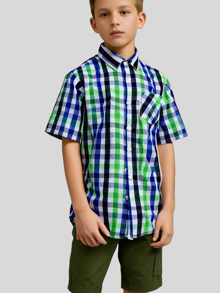 Boys casual check shirt