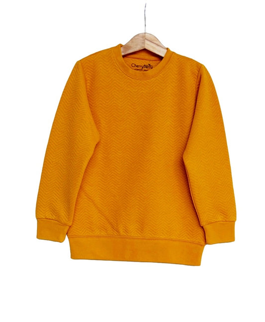 Unisex jacquard knit sweatshirt