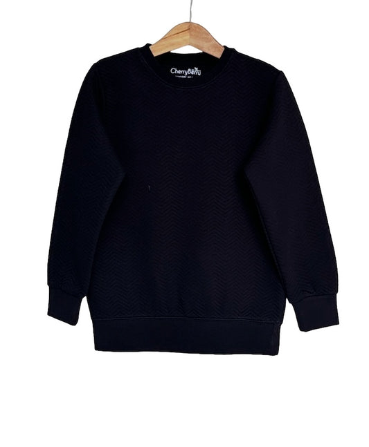 Unisex jacquard knit sweatshirt