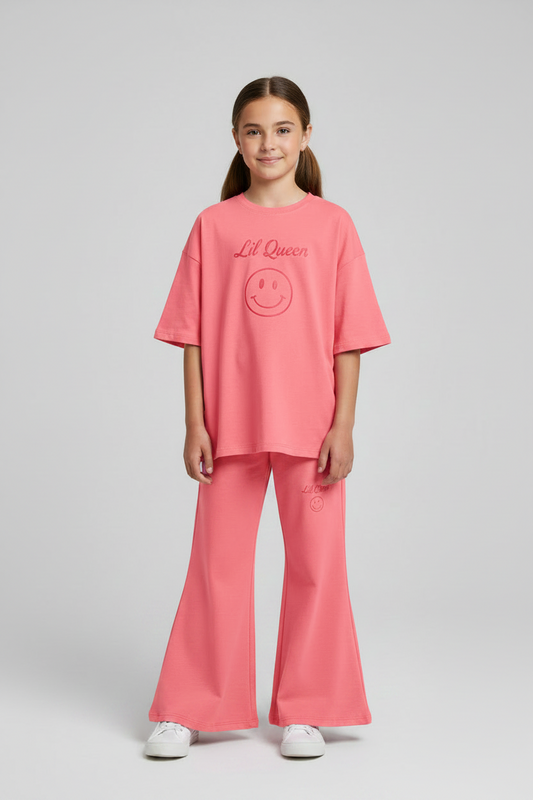 lil queen oversized loose fit drop shoulder dress set