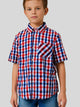 Boys check Red shirt