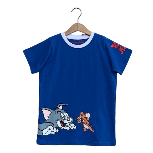 Kids boys carton print T-shirt
