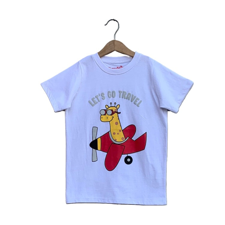 Fun and colorful boys' t-shirt featuring a vibrant cartoon character print, perfect for everyday wear