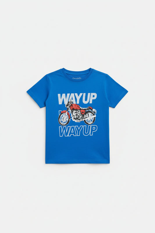 Way up moto biker boys tee