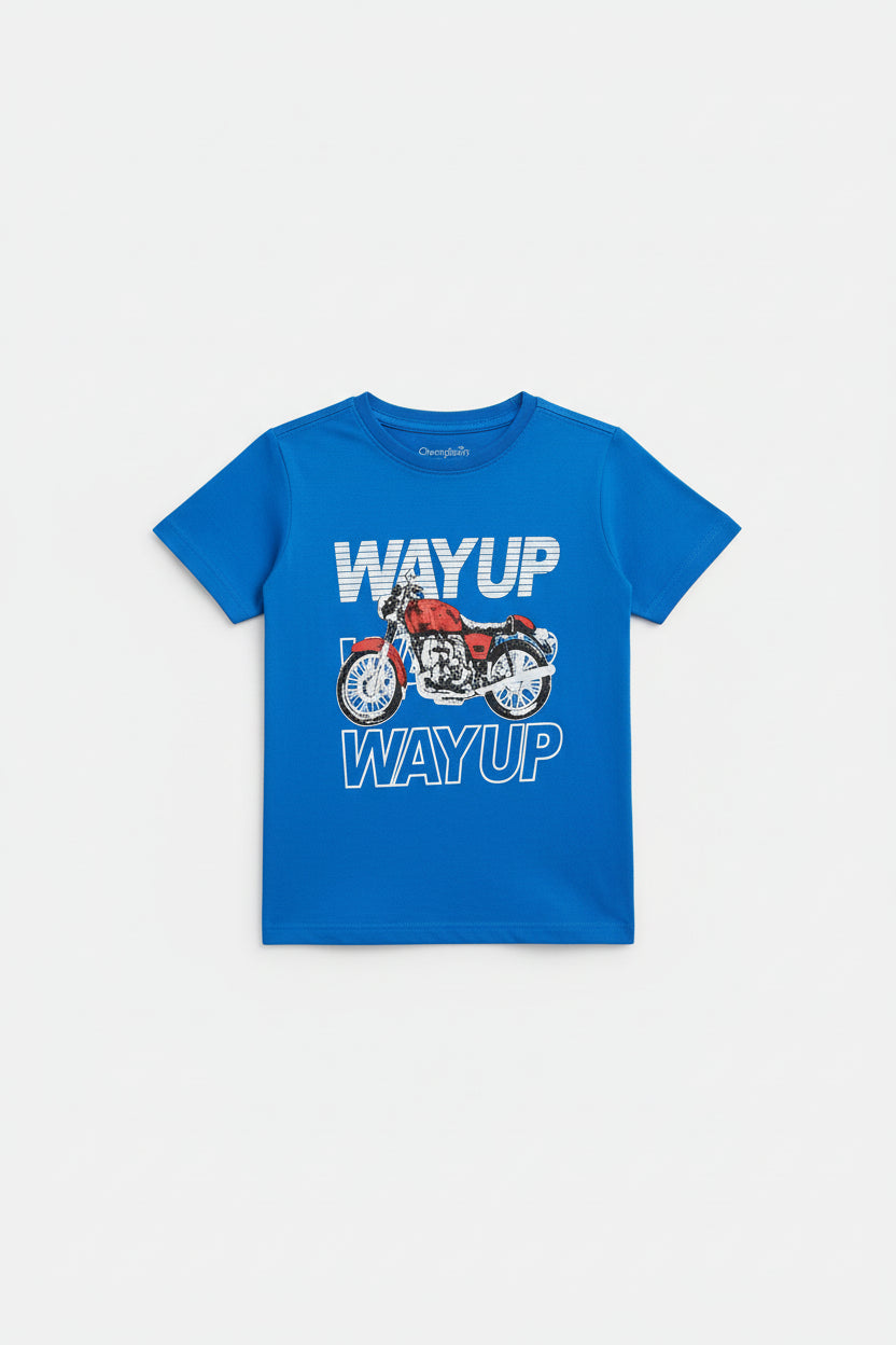 Way up moto biker boys tee