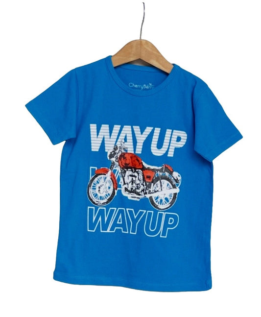 Way up moto biker boys tee