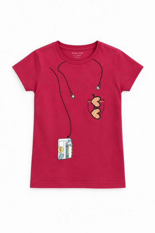 music lover child girls T-shirts