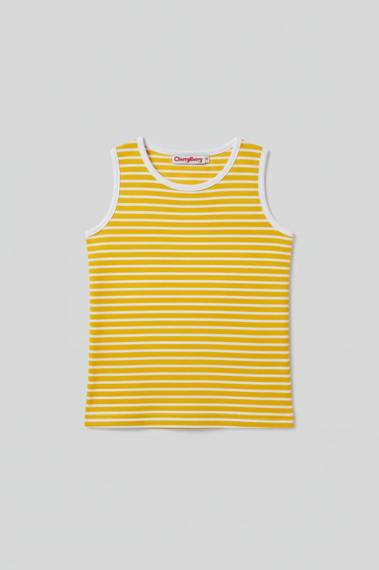 Boys striped sleeveless t-shirt