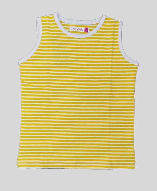 Boys striped sleeveless t-shirt