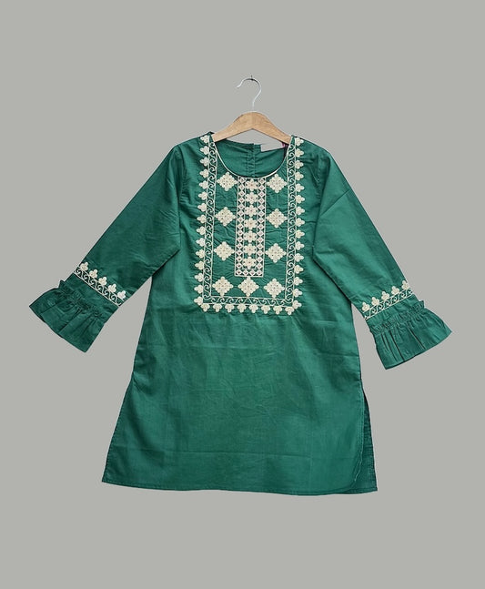Girls embroidery Blue Dress