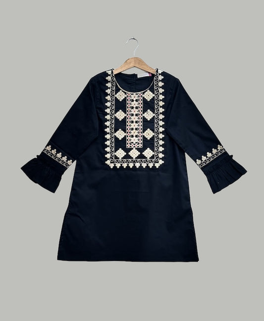 Girls embroidery Blue Dress