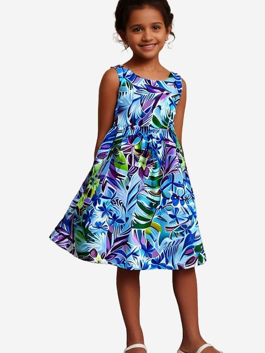 Girls cotton flower print Frock