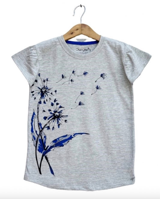 Girls floral print t-shirt