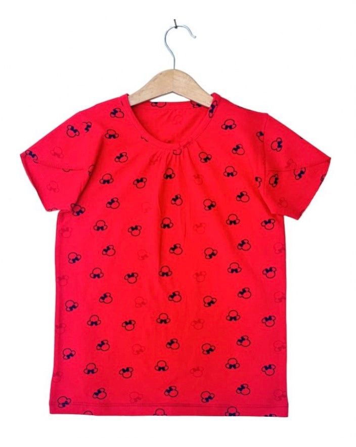 Girls allover carton Printed T-shirt