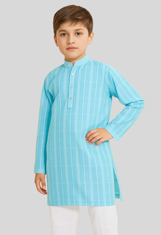 Boys cotton jacquard kurta