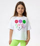 Big smile girl oversized drop shoulder t-shirt