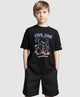 Stylish boys' loose fit oversized t-shirt featuring bold leopard print for a trendy streetwear look