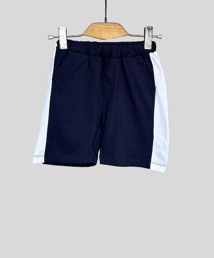 kids loose fit drop shoulder Polo shirt and short set