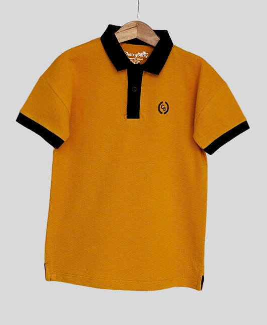 kids oversized logo polo shirt