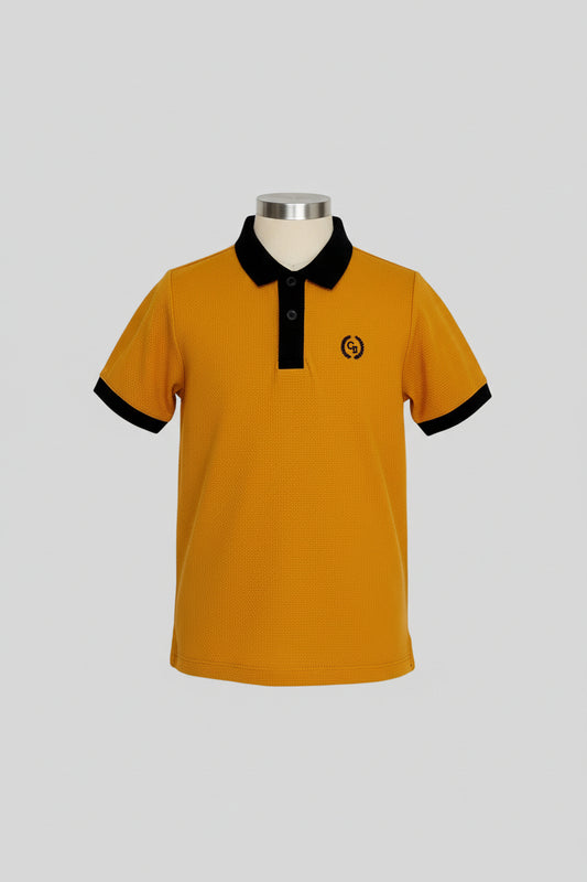 kids oversized logo polo shirt