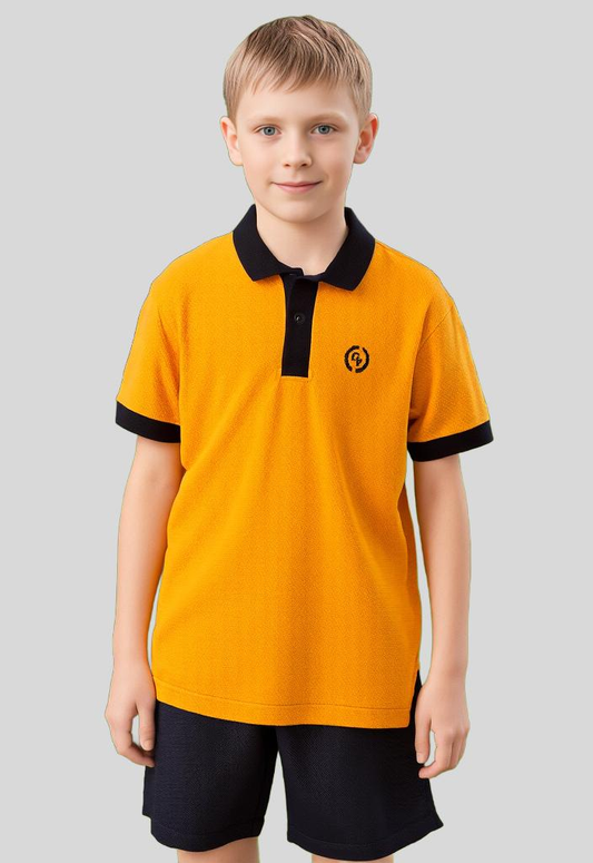 kids oversized logo polo shirt
