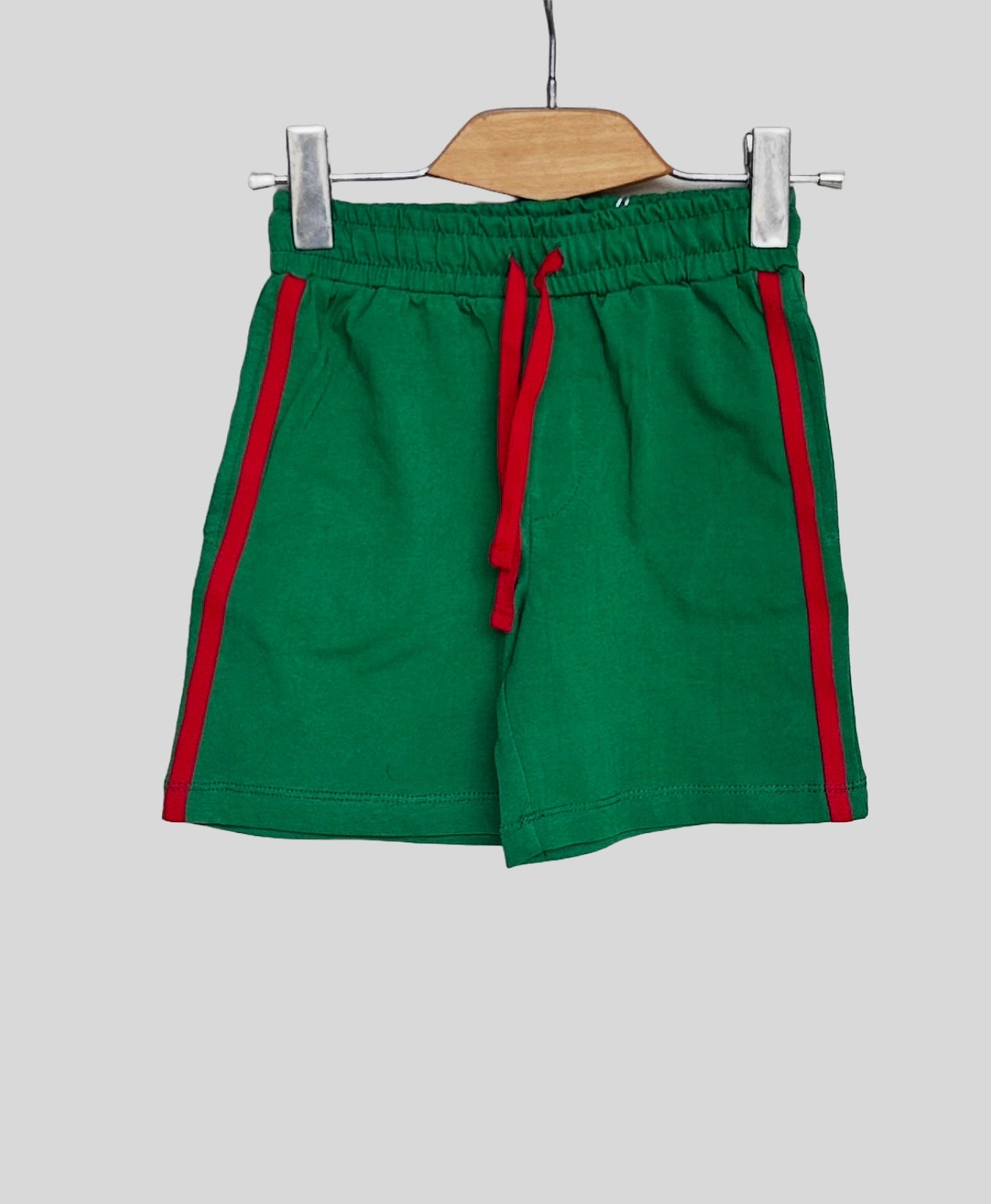 cotton striped green short