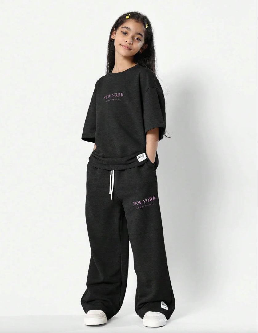 New york summer vide oversized loose fit set