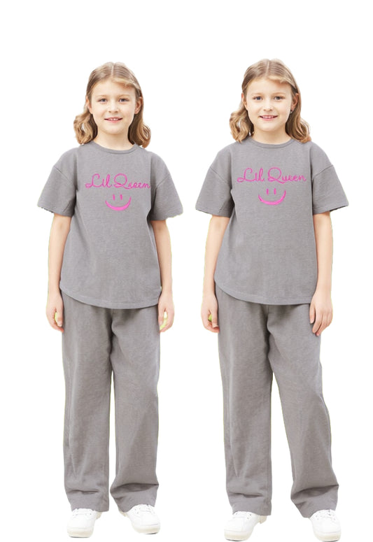 lil queen oversized loose fit drop shoulder set