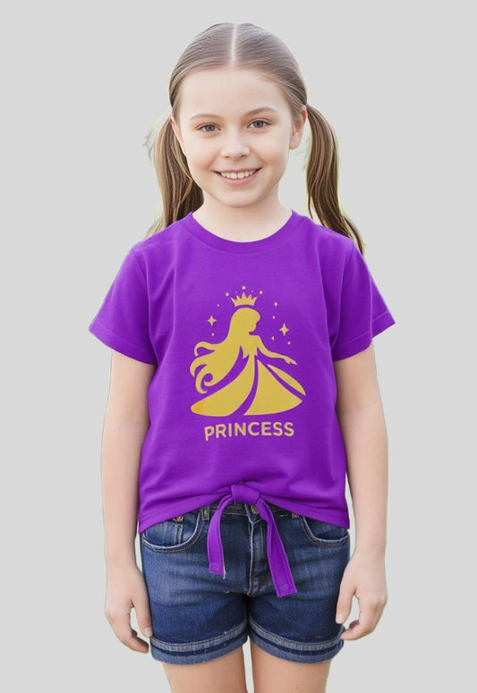 CherryBerry Trendy front-knot t-shirt with bold "Fashion Queen" graphic print for a chic, stylish look