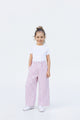Girls' loose fit trouser with an elastic waistband and vertical stripes, designed for casual comfort and a relaxed silhouette