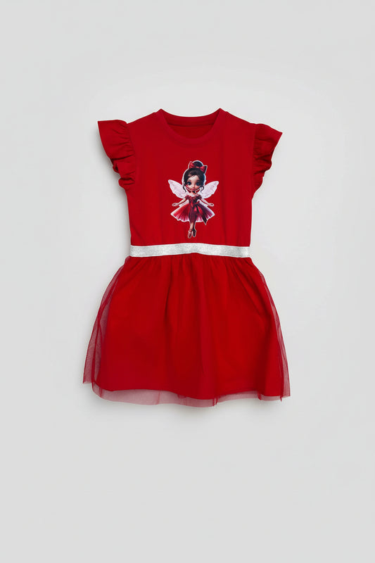 Doll net cotton frock