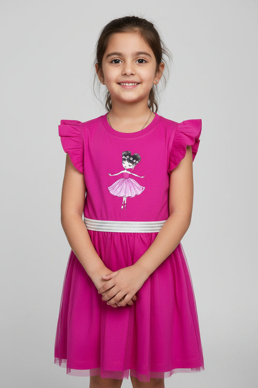 Fancy cotton net frock