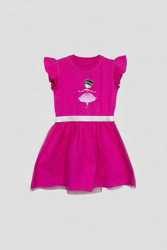 Fancy cotton net frock