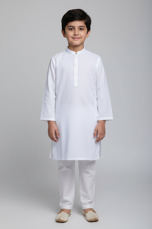 Self Jacquard boy kurta