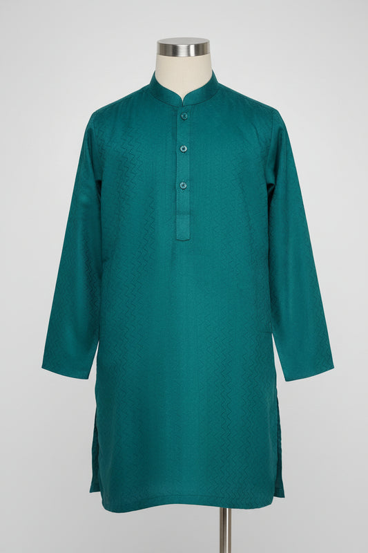 Boys dark green kurta