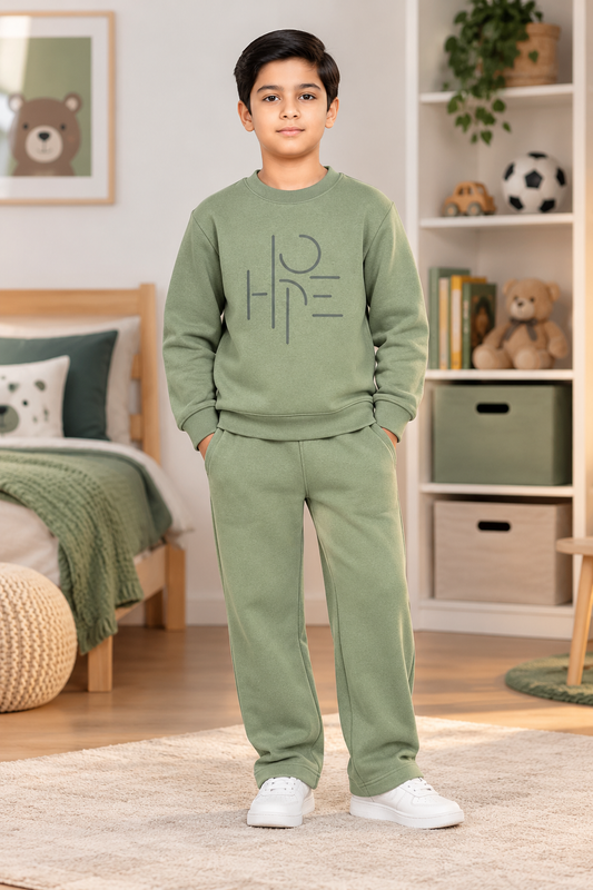 Boys Hope fleece winter cozy Set