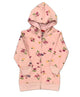 Allover printed zip hoodie