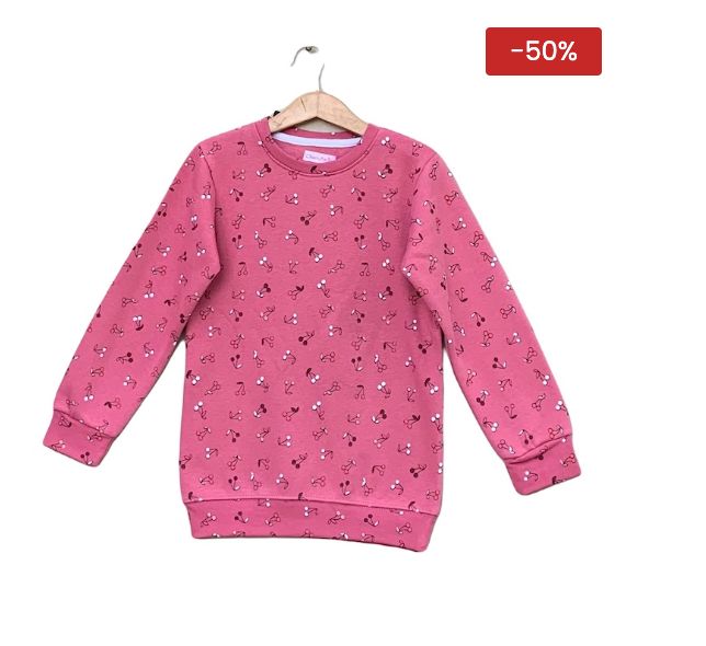allover floral printed girls sweatshirt