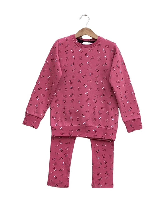 Girls Allover printed sweatsuit