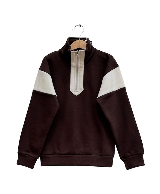 Boys fashion zipper sweatshirt