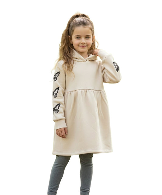 girl butterfly loose fit hoodie