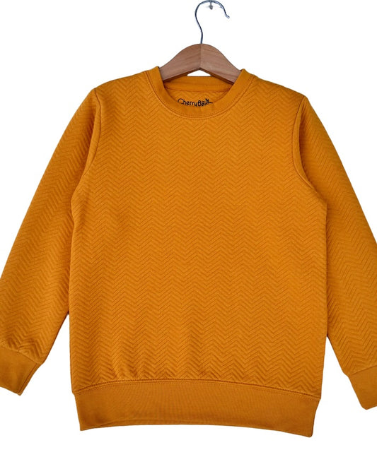 Unisex jacquard knit sweatshirt