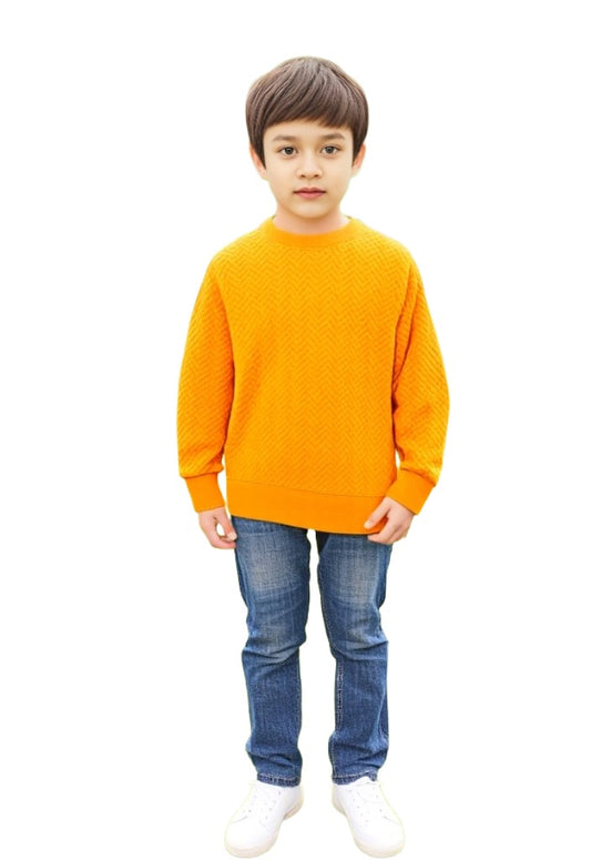 Unisex jacquard knit sweatshirt